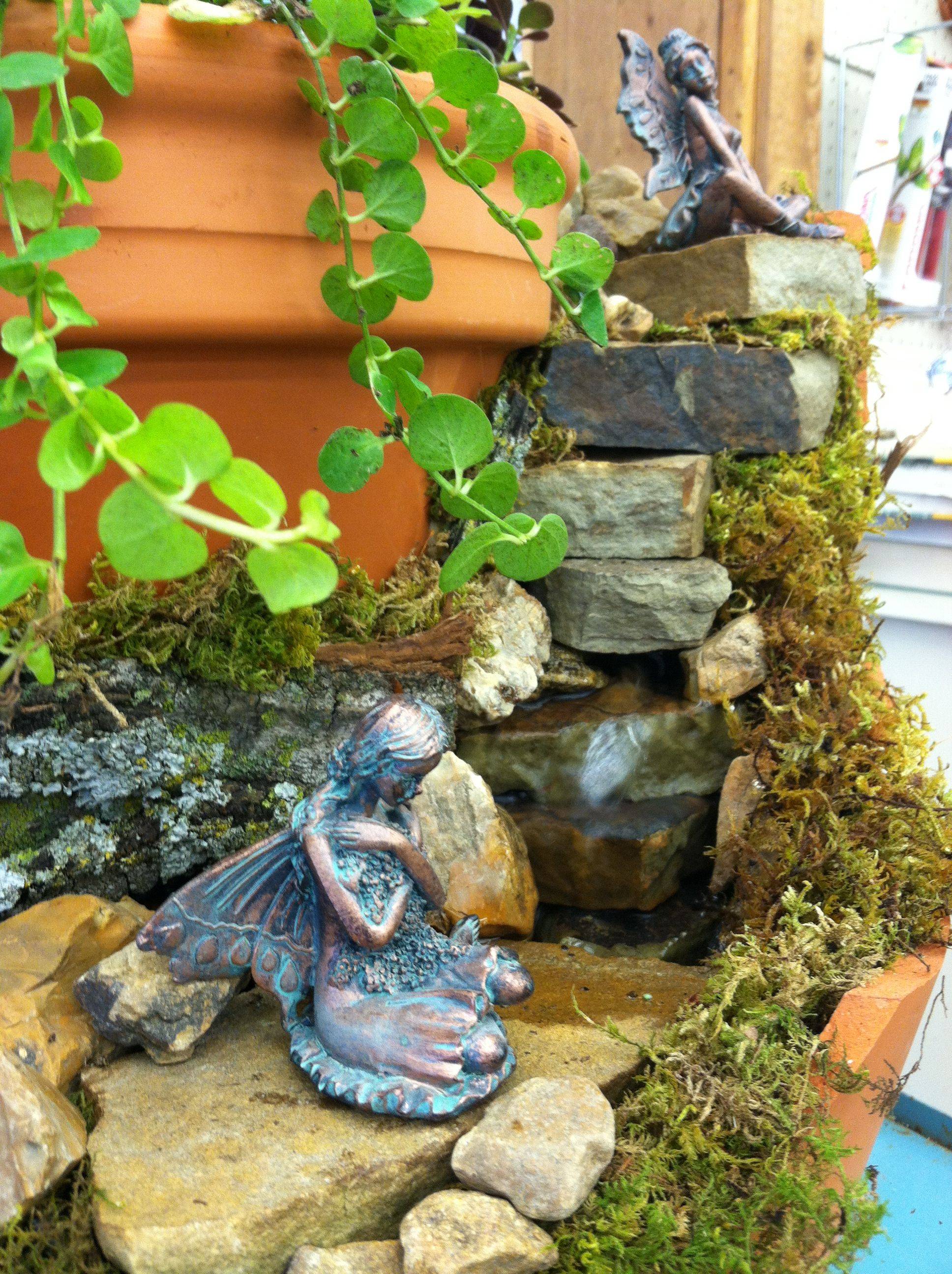 Broken Pot Fairy Garden