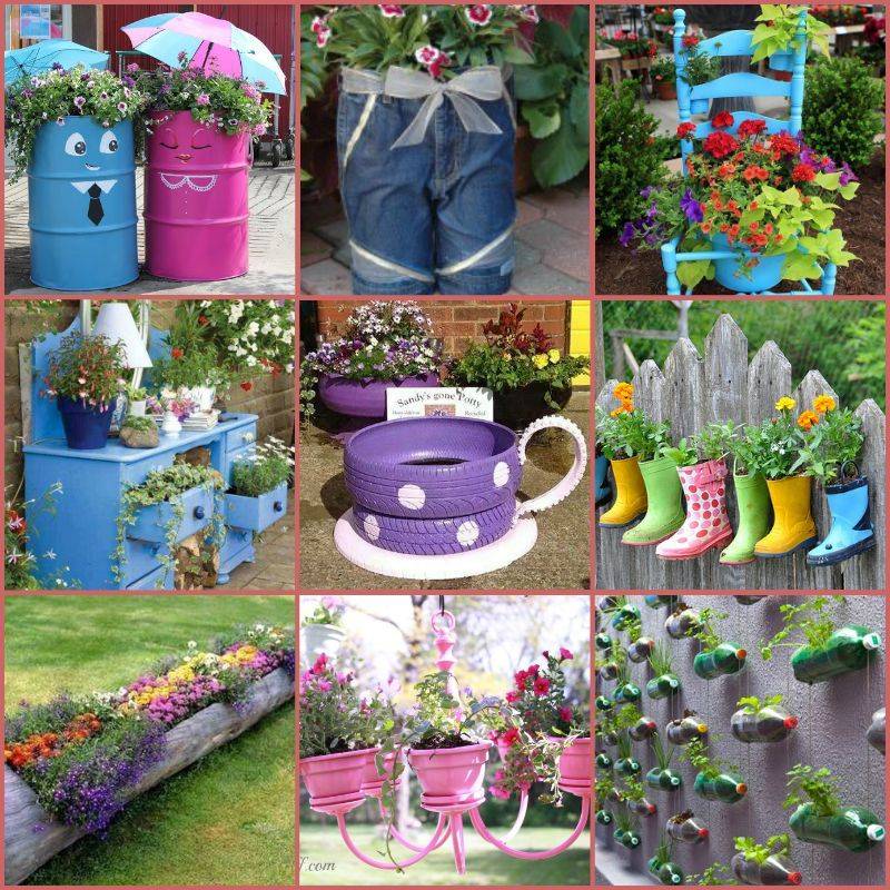 A Recycled Container Garden
