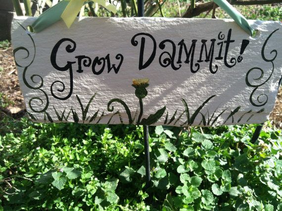 Fun Slate Garden Sign