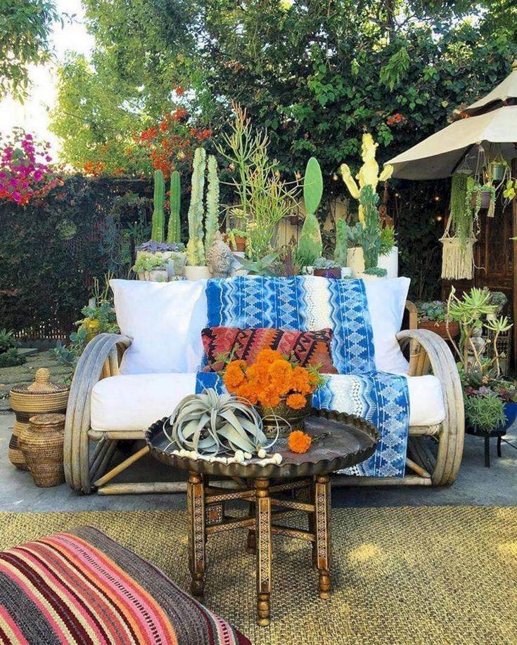 Decor Patio Backyard Boho Bohemian Garden Decorating Ideas Deagz