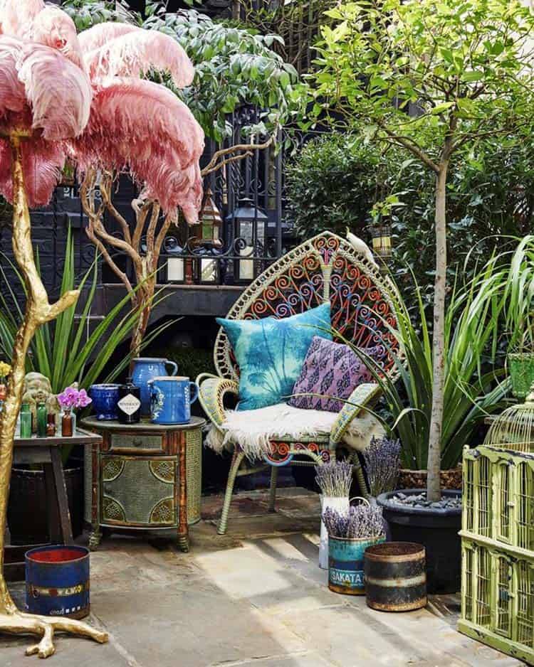 Cute Bohemian Garden Design Ideas