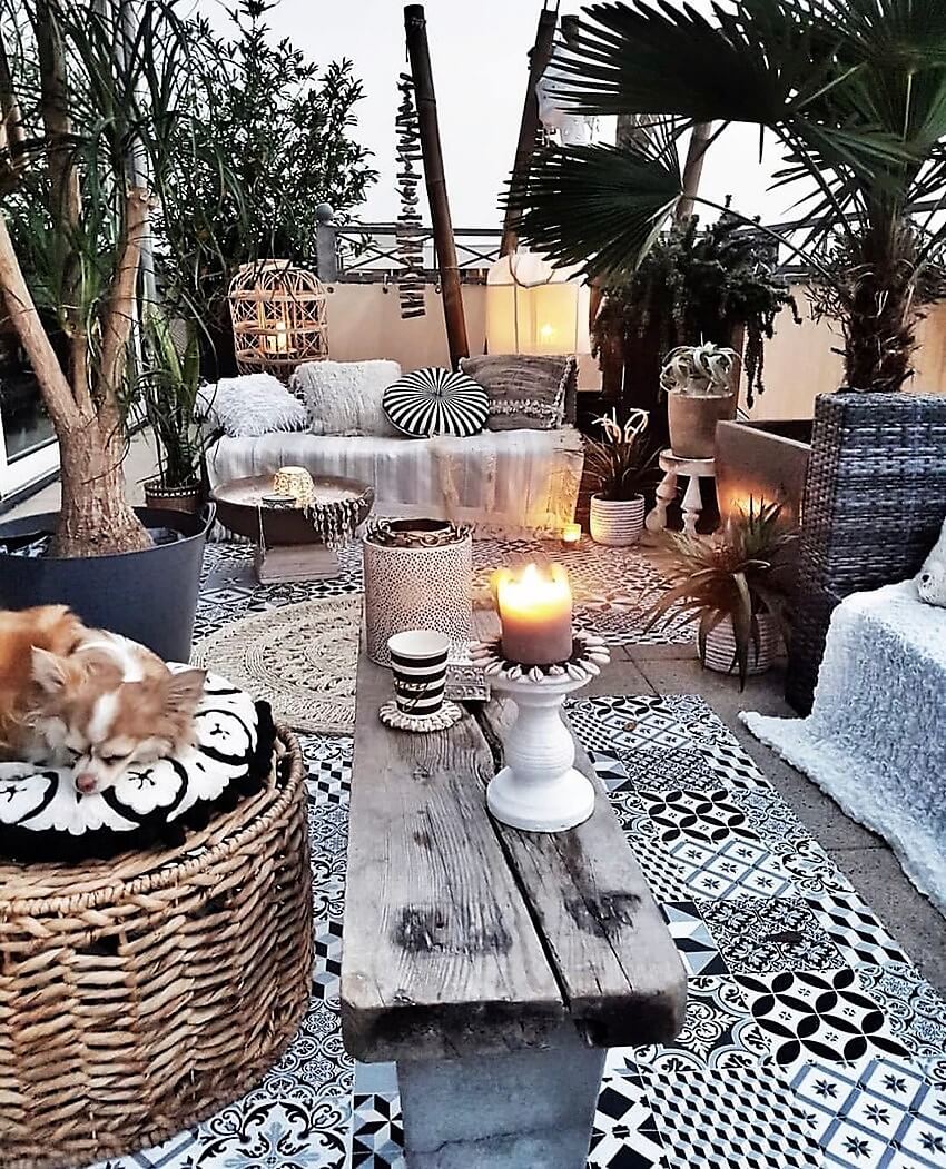 Neutral Bohemian Patio Ideas Wicker Furniture