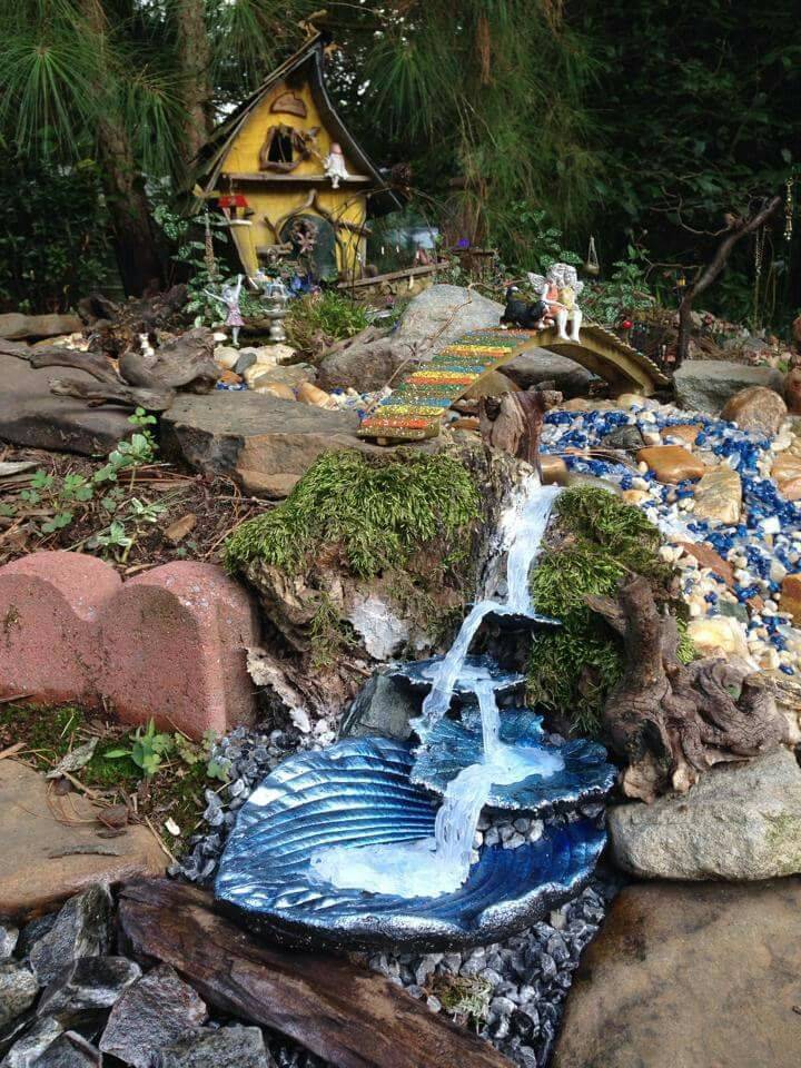 Miniature Pond W Waterfall Fairy Garden Crafts