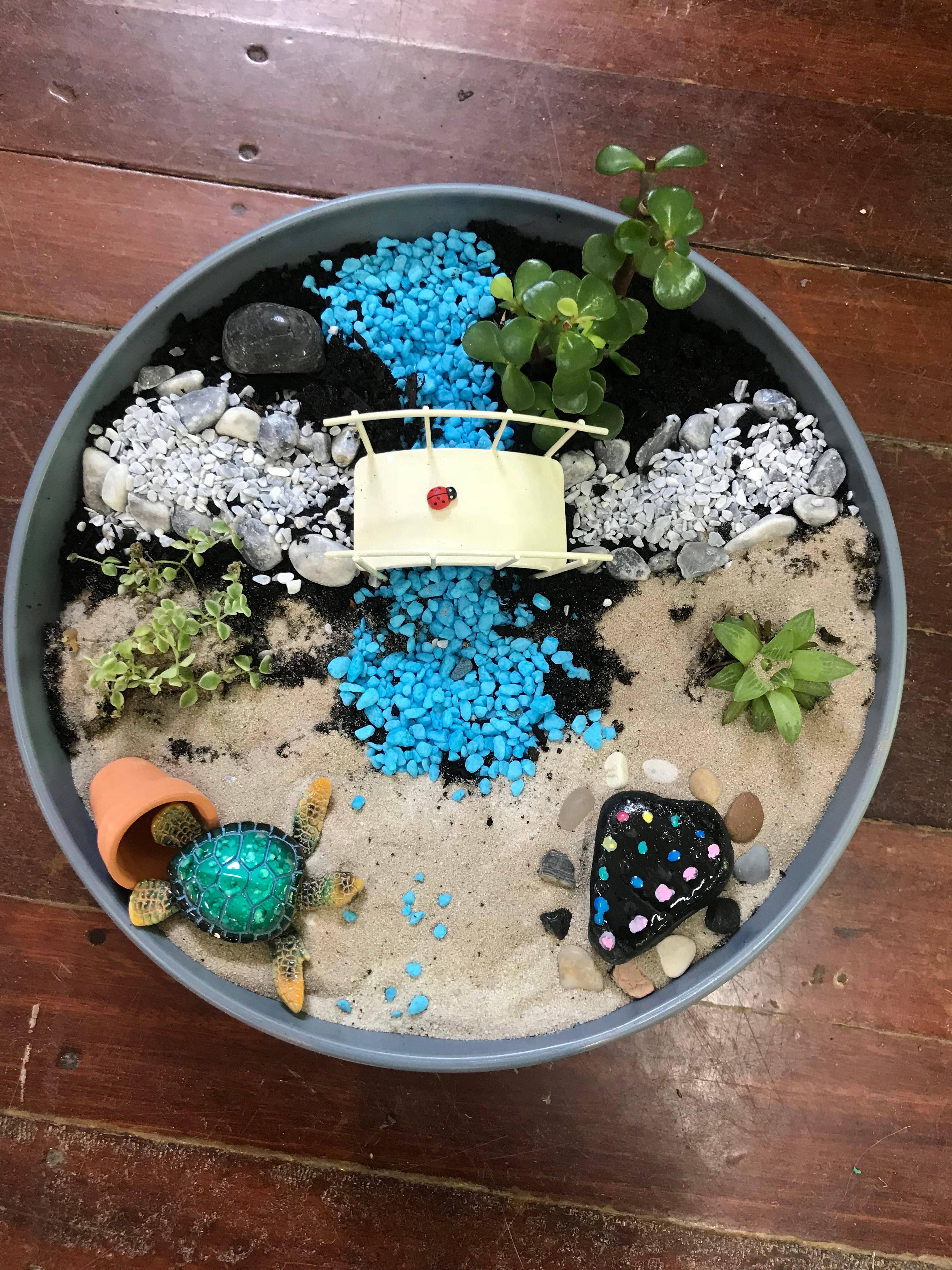 Stone Fairy Garden Bridge