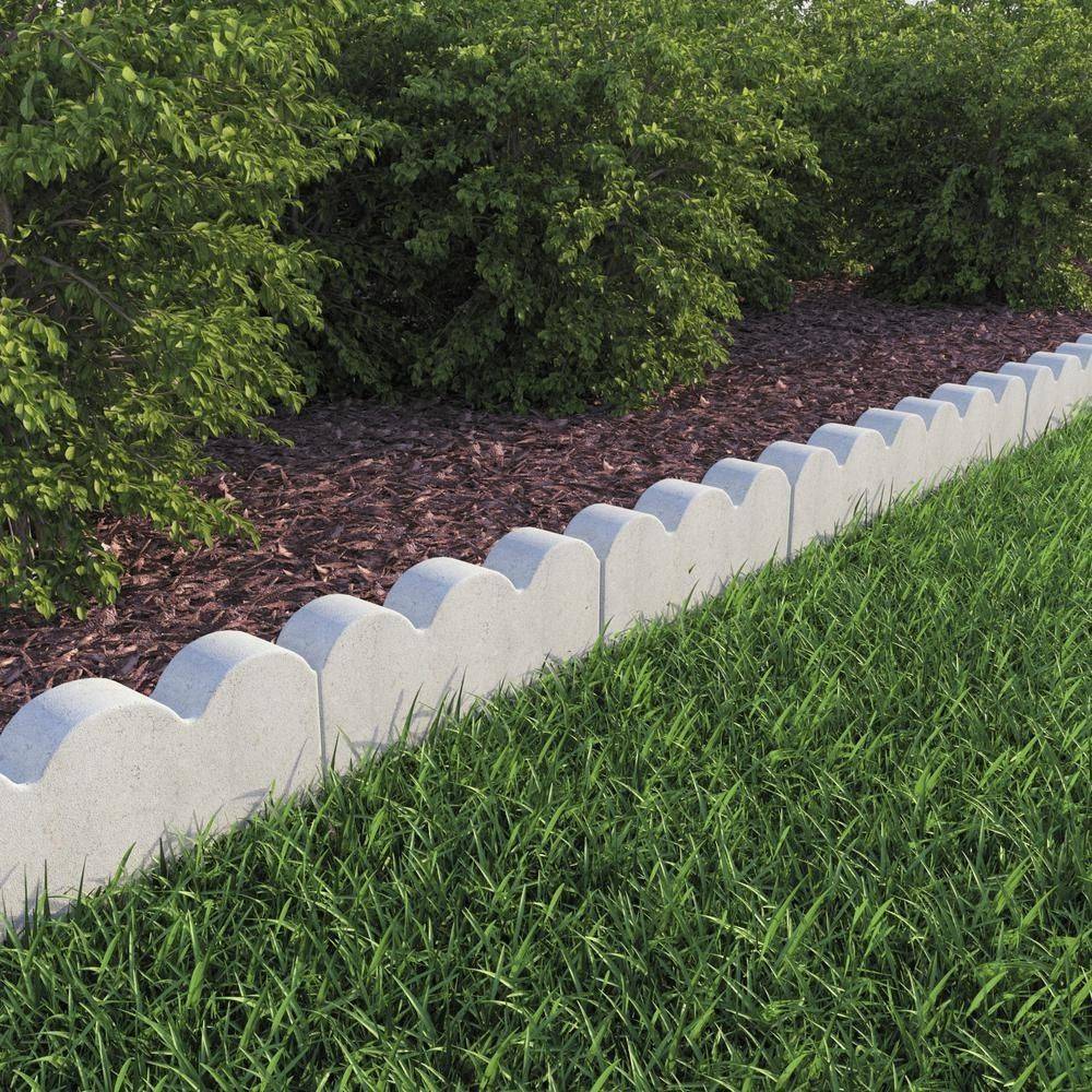 White Landscape Edging Natural Looking Wood Edging