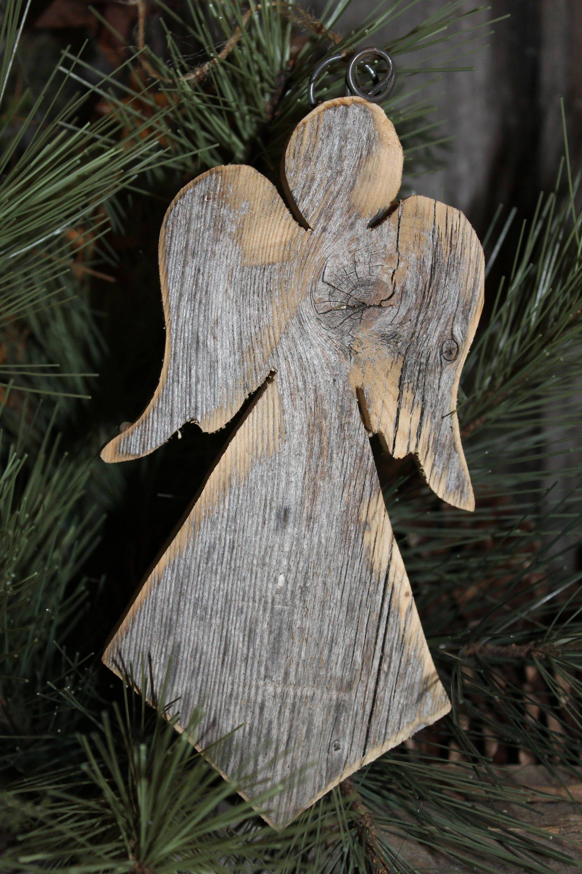 Primitive Wooden Garden Angel