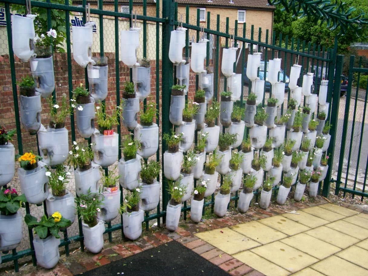 Creative Plastic Bottle Vertical Garden Ideas