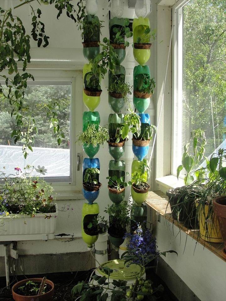 Clever Plastic Bottle Vertical Garden Ideas