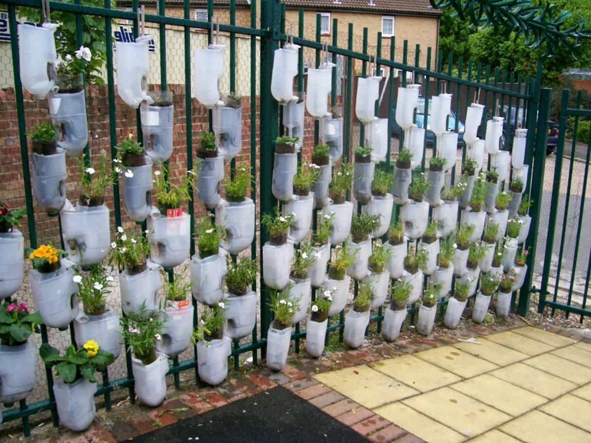 Clever Plastic Bottle Vertical Garden Ideas
