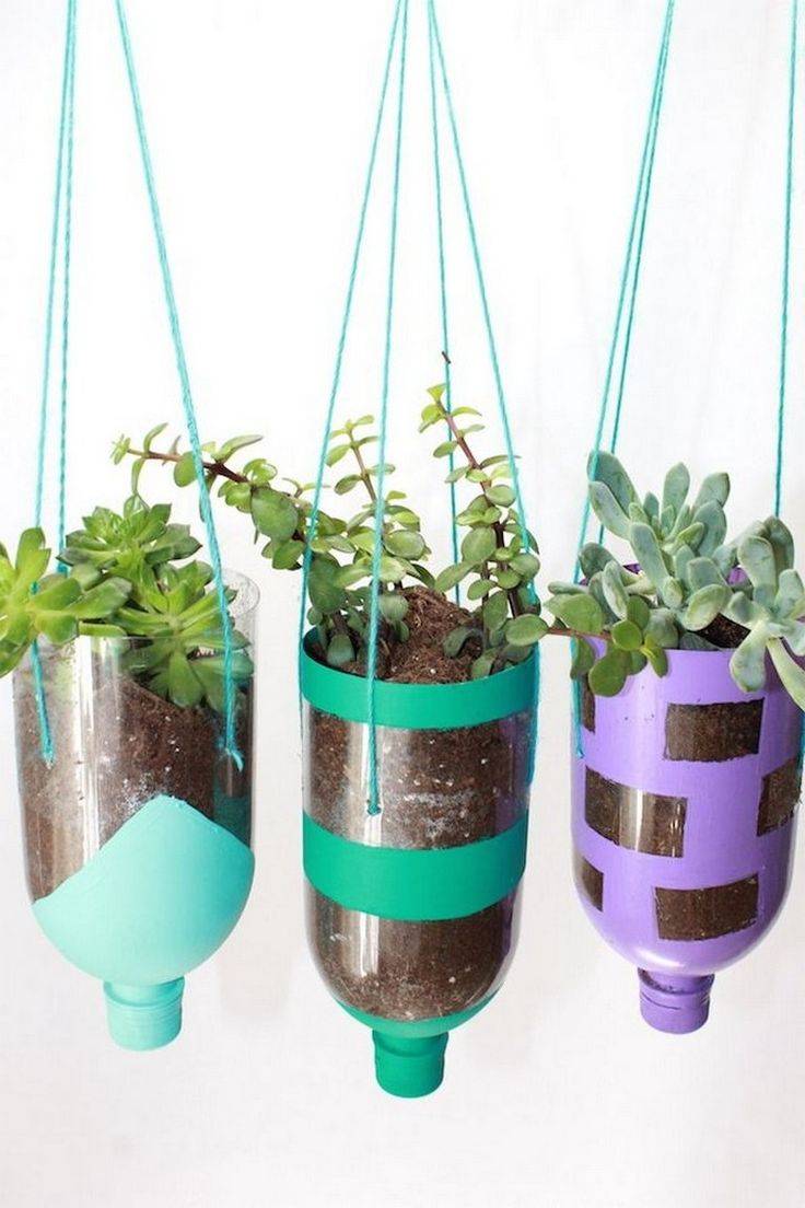 Creative Make Recycled Water Bottle Garden Art
