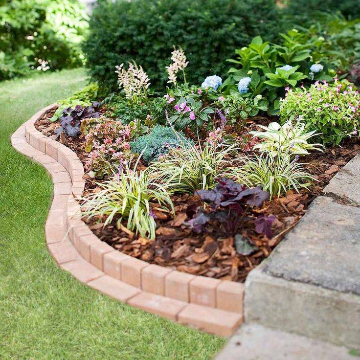 Red Brick Front Yard Landscaping