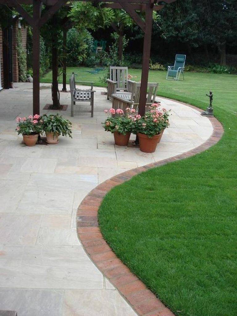 Red Brick Landscaping Border Pathway Garden Area