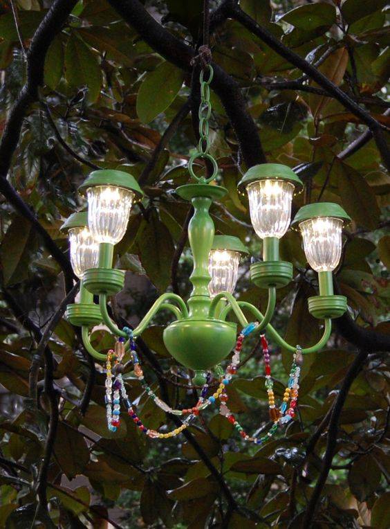Stylish Garden Chandelier Ideas