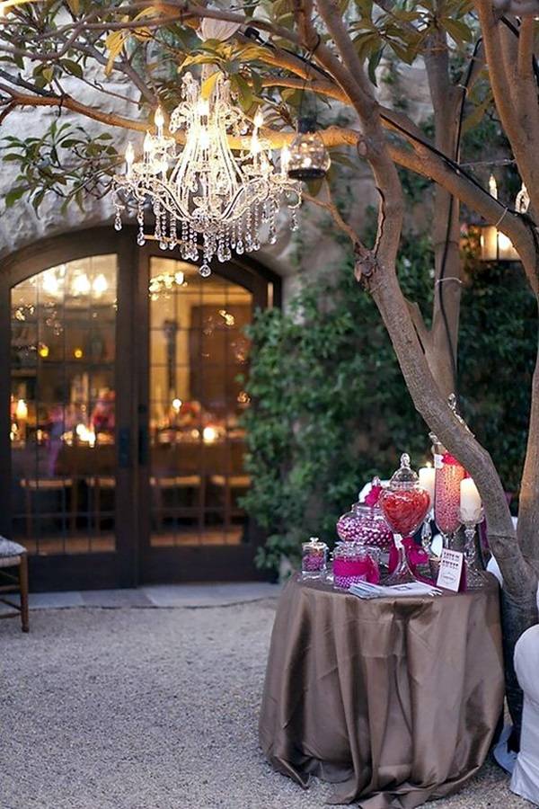 Stylish Garden Chandelier Ideas