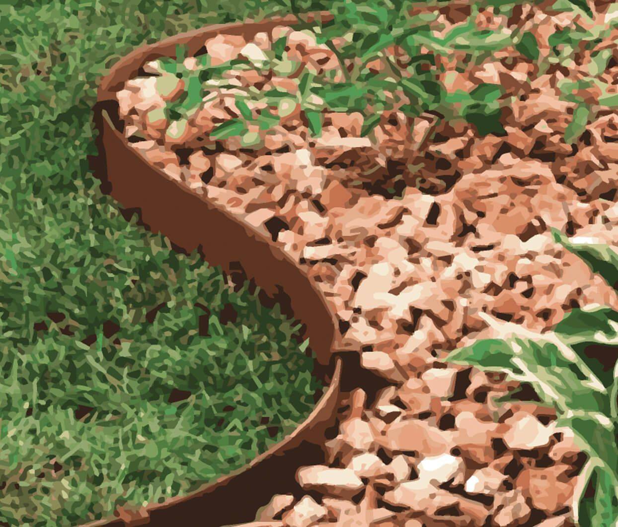 X Ft Brown Landscape Lawn Edging