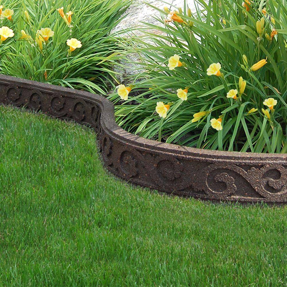 Ecoborder Ft Brown Rubber Curb Landscape Edging Countcurbbrn