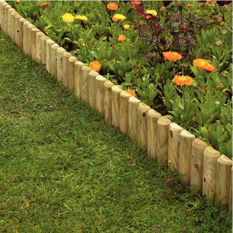 Ol Garden Log Roll Fence Lawn