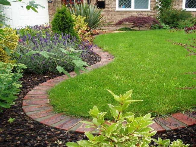 Elegant Flower Garden Rock Border