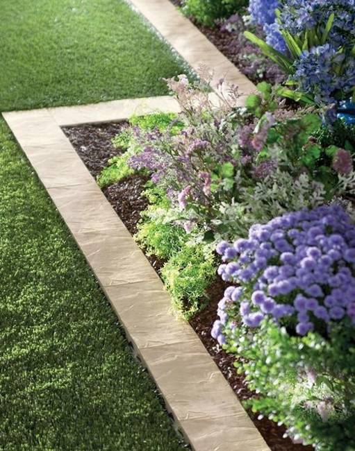 Gorgeous Stone Garden Edging Design Ideas