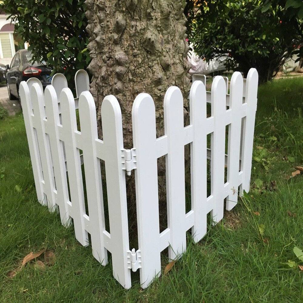 Pcsset Vinyl Picket Garden Border Edges Fence