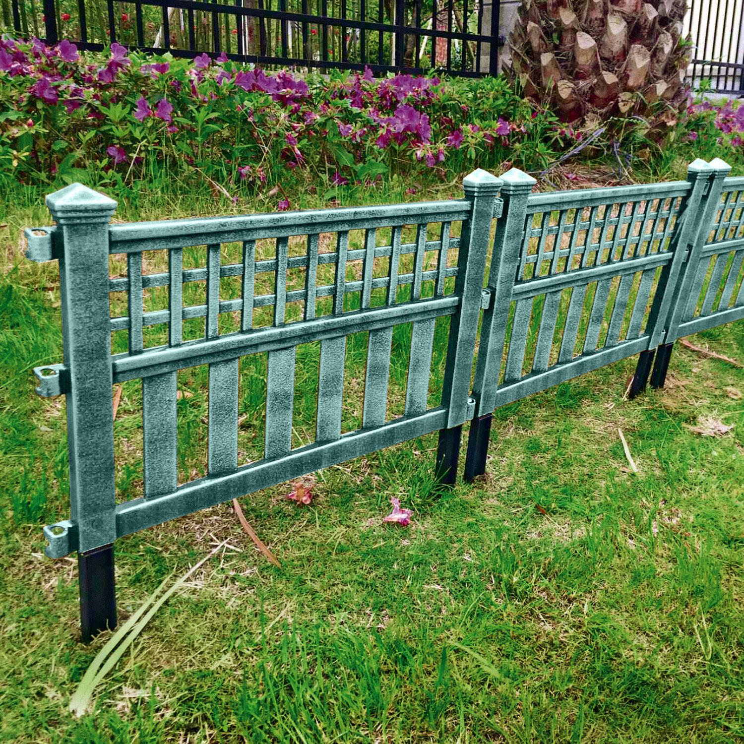 Pcs Flexible Plastic Garden Picket Fence Lawn Grass Edge Edging