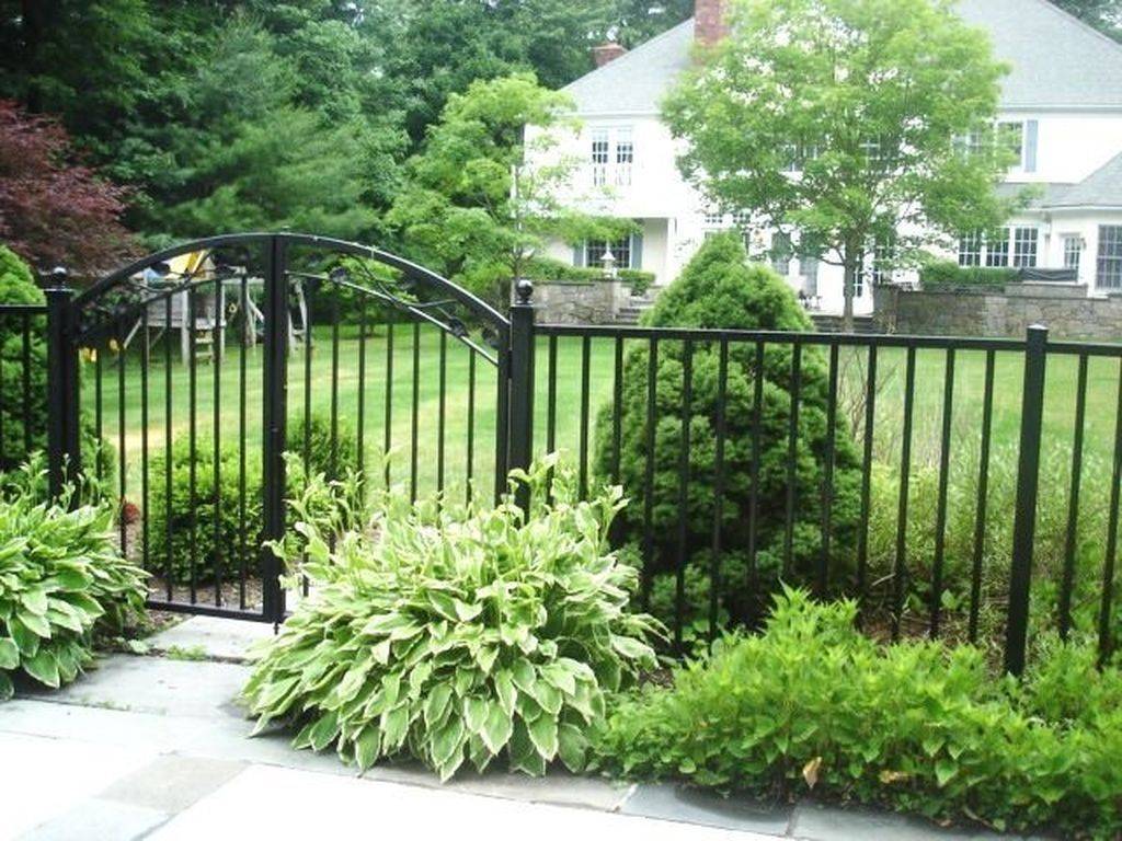 Gorgeous Black Wooden Fence Design Ideas