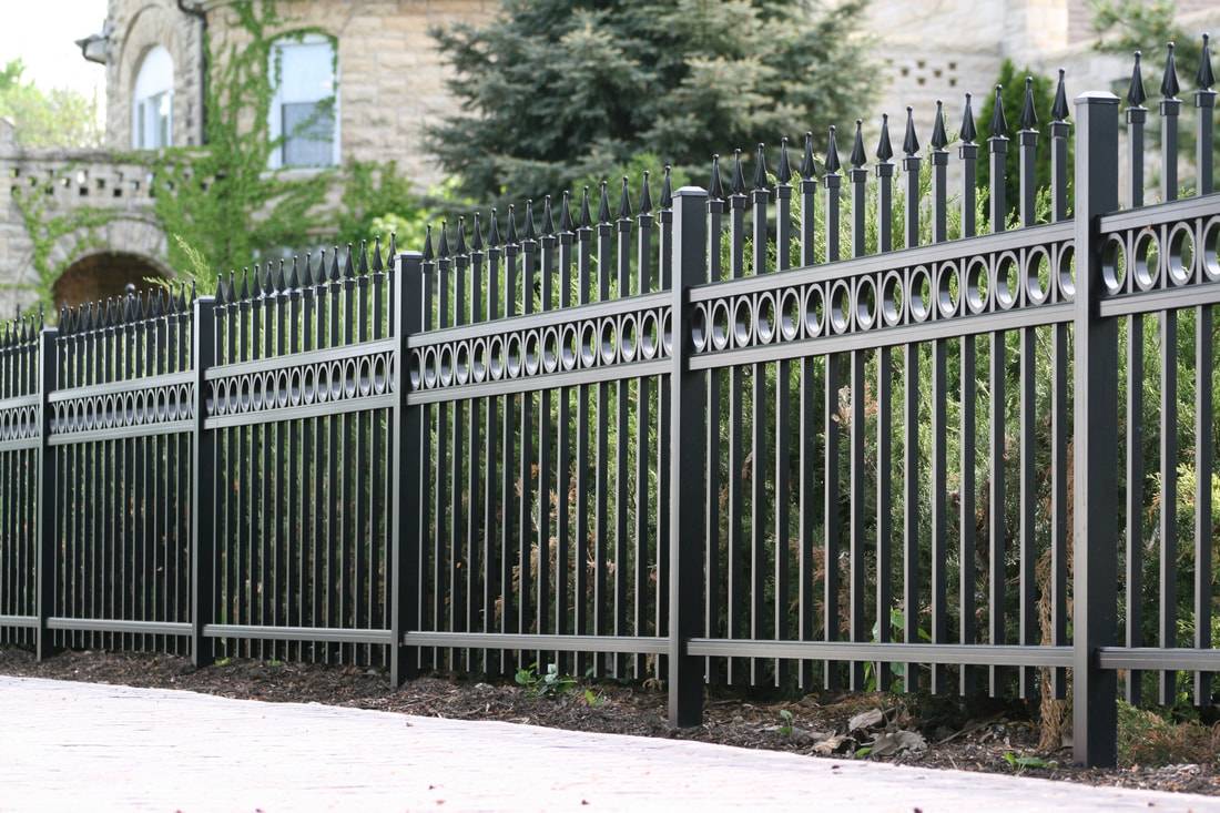 Wrought Iron Fencing Painted Black