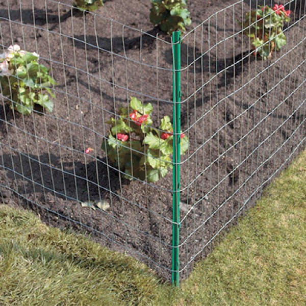 Green Metal Garden Fence Post Garden Design Ideas