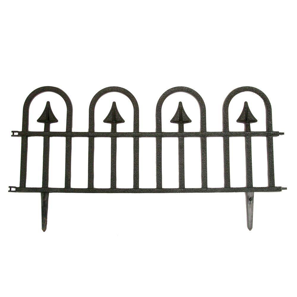 H Black Resin Garden Border Fence Garden Design Ideas