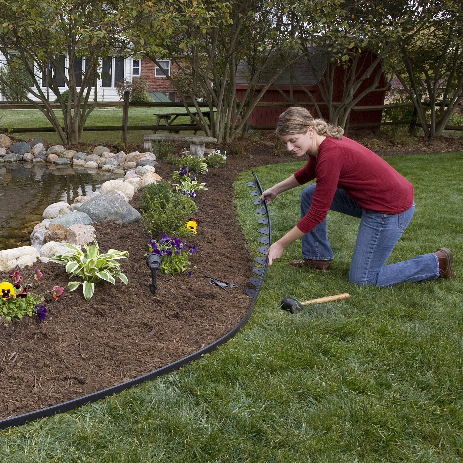 Recycled Plastic Resin Decorative Border Garden Edging Landscape Fence
