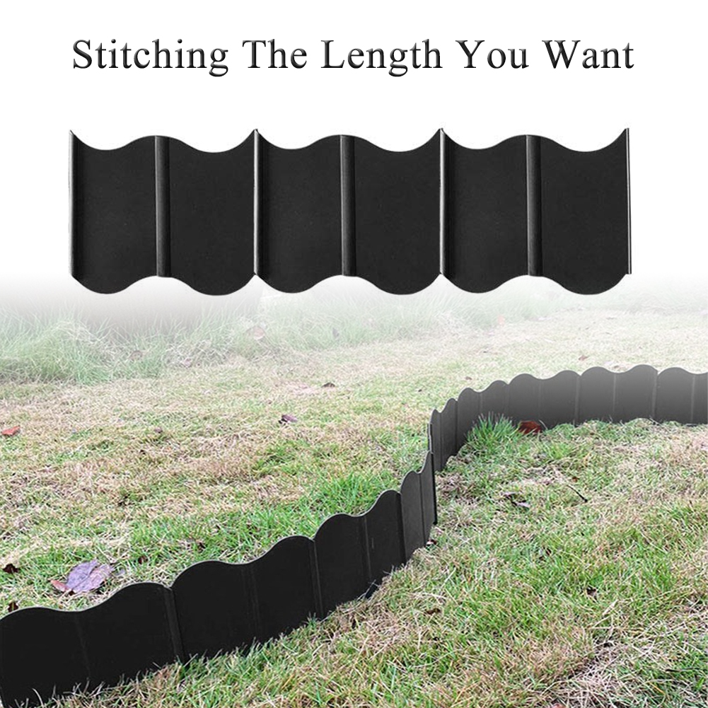 H Black Resin Garden Border