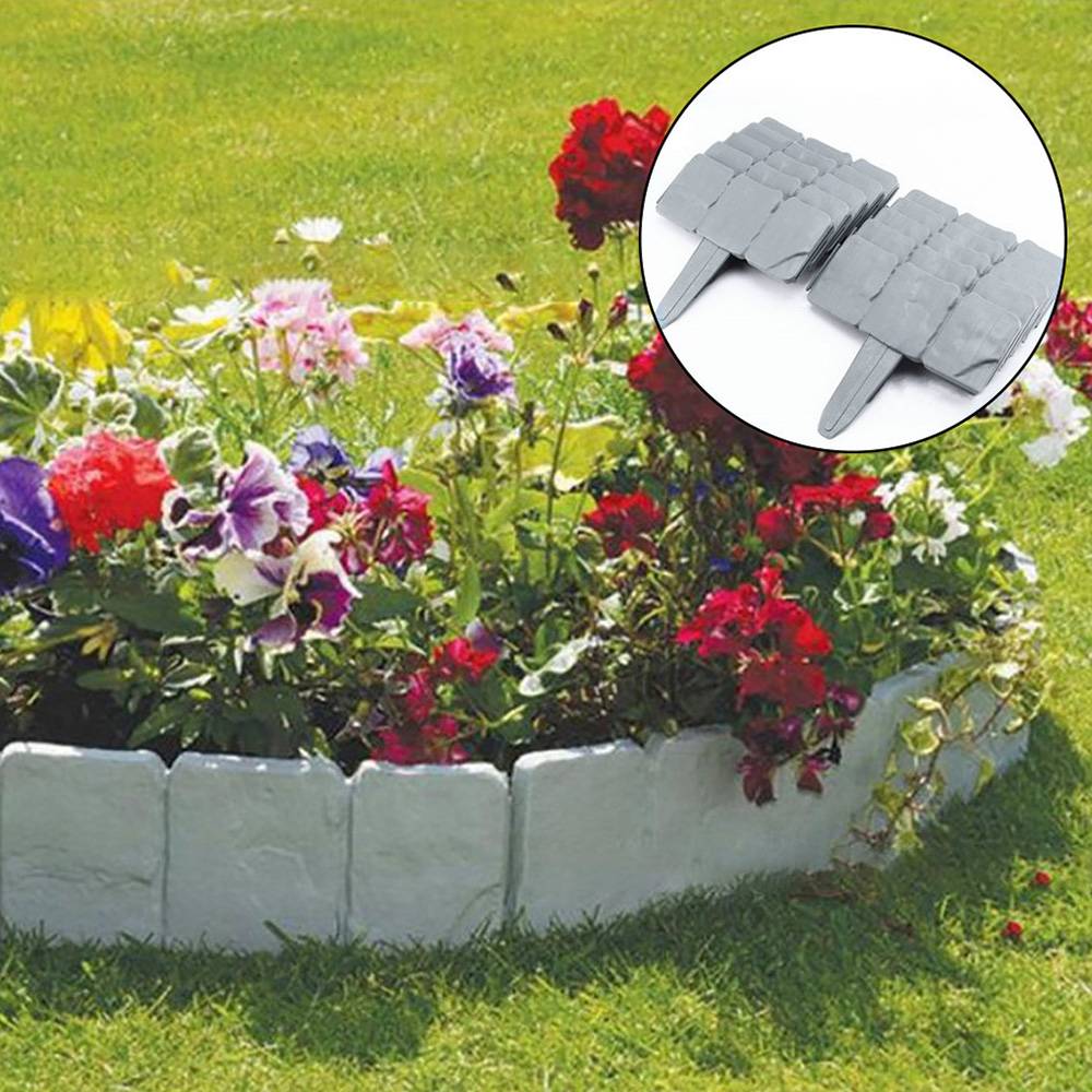 Beautiful Raised Flower Bed Stone Border Landscaping Retaining