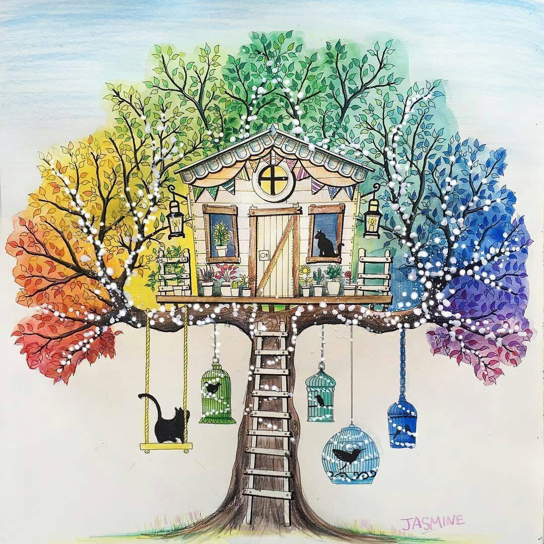 Secret Garden Simple Acrylic Paintings