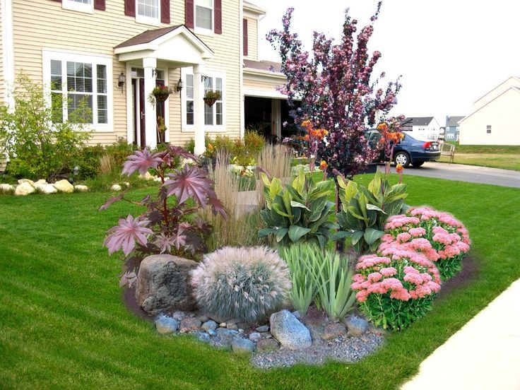 Ma Front Yard Island Landscaping