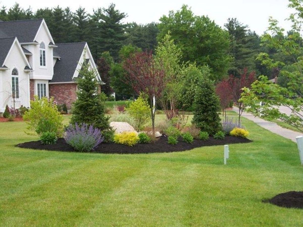 Front Yard Island Garden Design