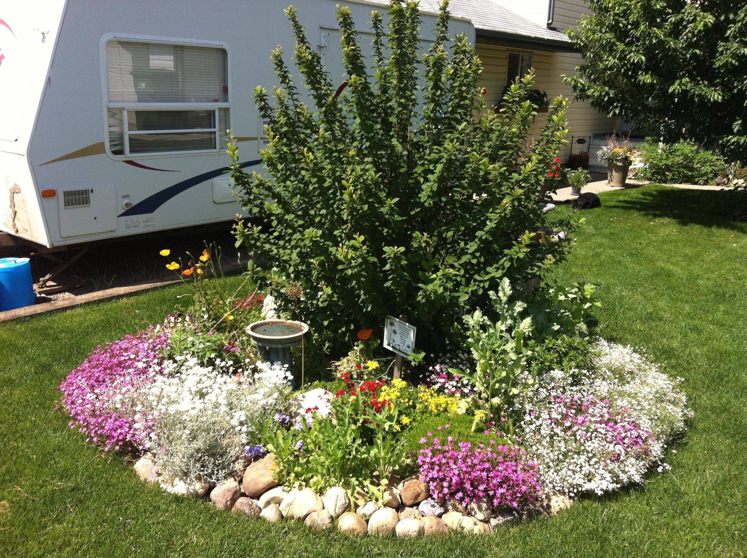 Clever Beautiful Yard Island Landscaping