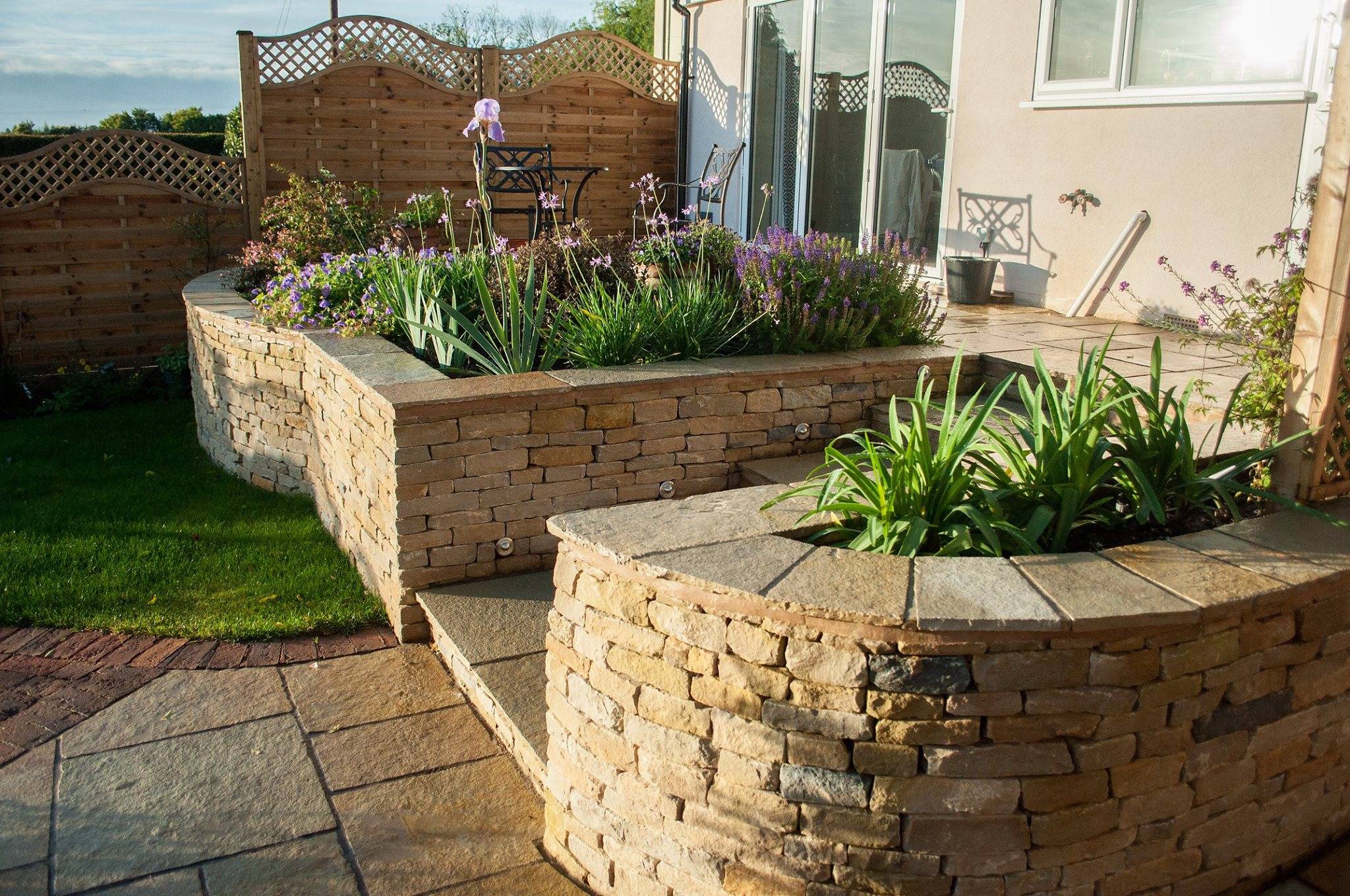 Raised Garden Stone Flower