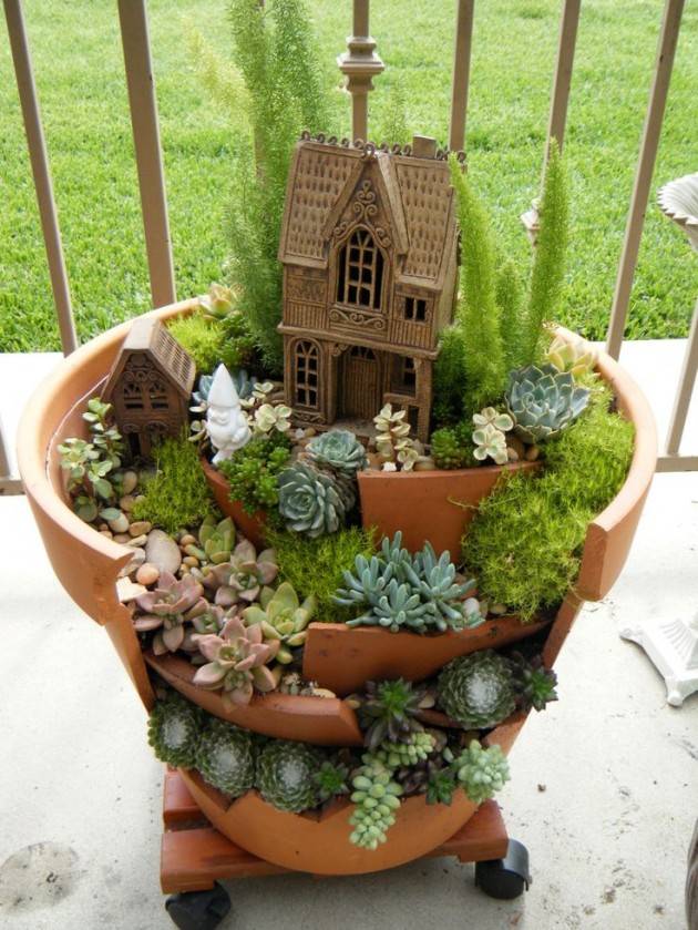 Awesome Diy Broken Pot Fairy Garden Ideas