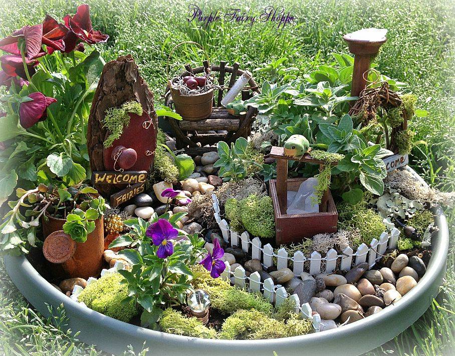 Unique Outdoor Fairy Garden Container Ideas