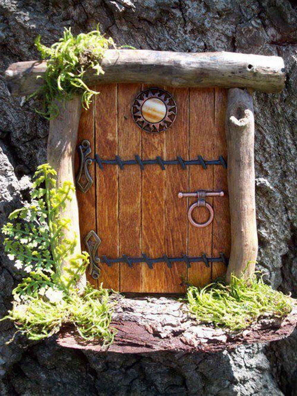 Miniature Fairy Garden Solar Stone Door Miniature Fairy Gardens