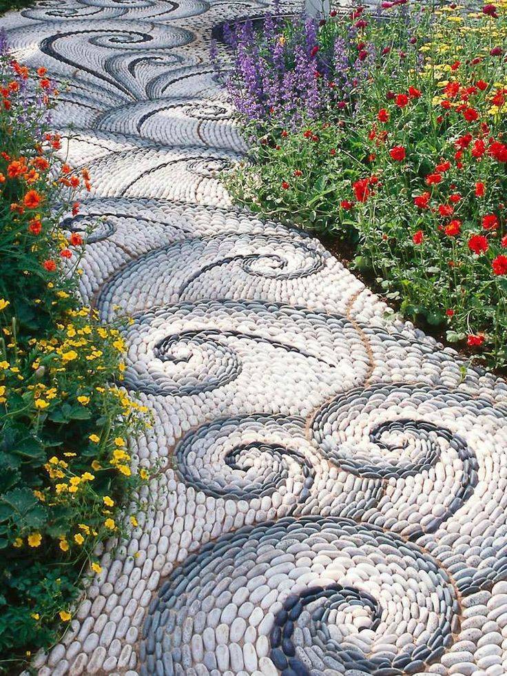 Unique And Creative Diy Garden Path Ideas River Rock Garden