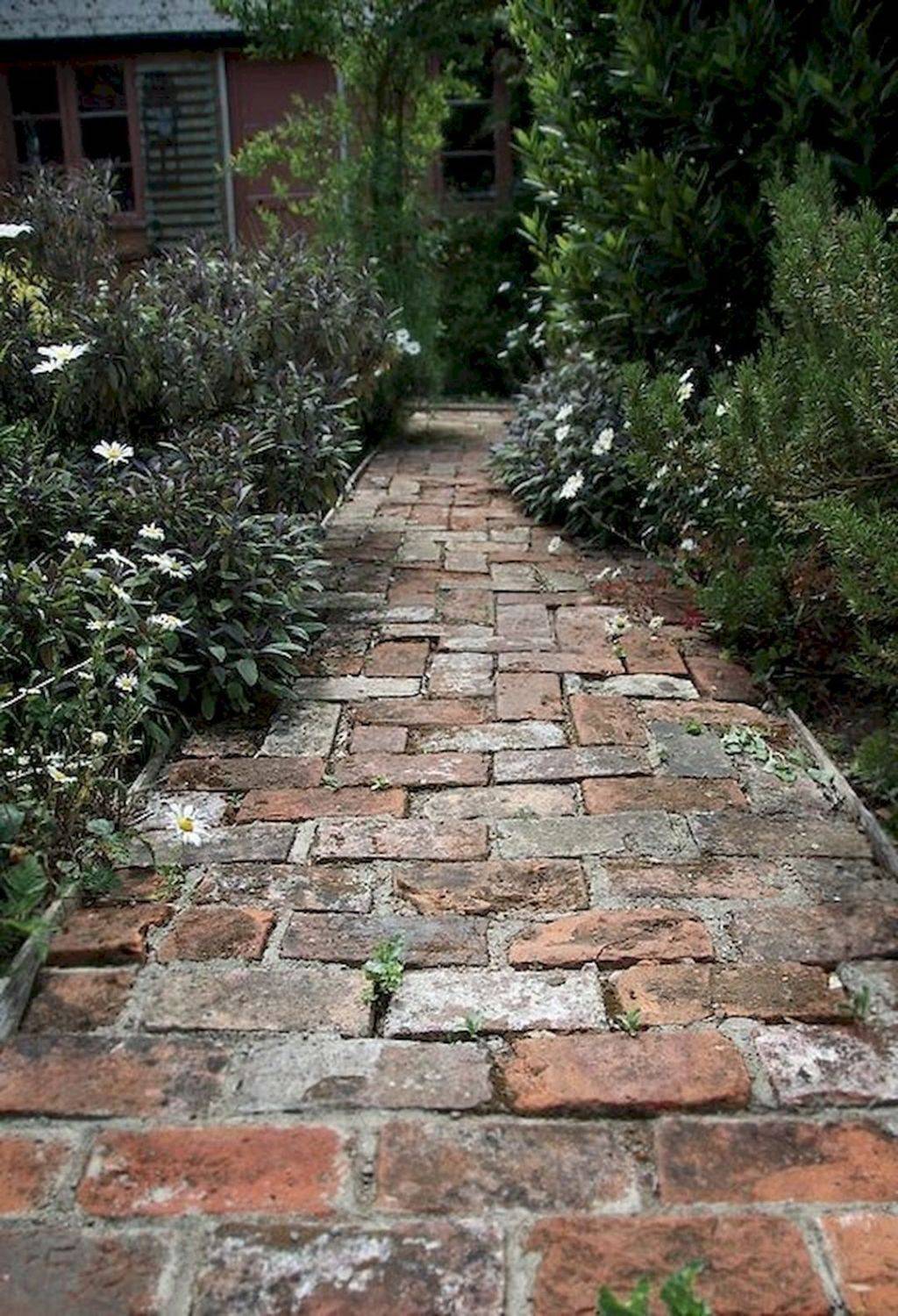 Brick Path Beautiful Gardens