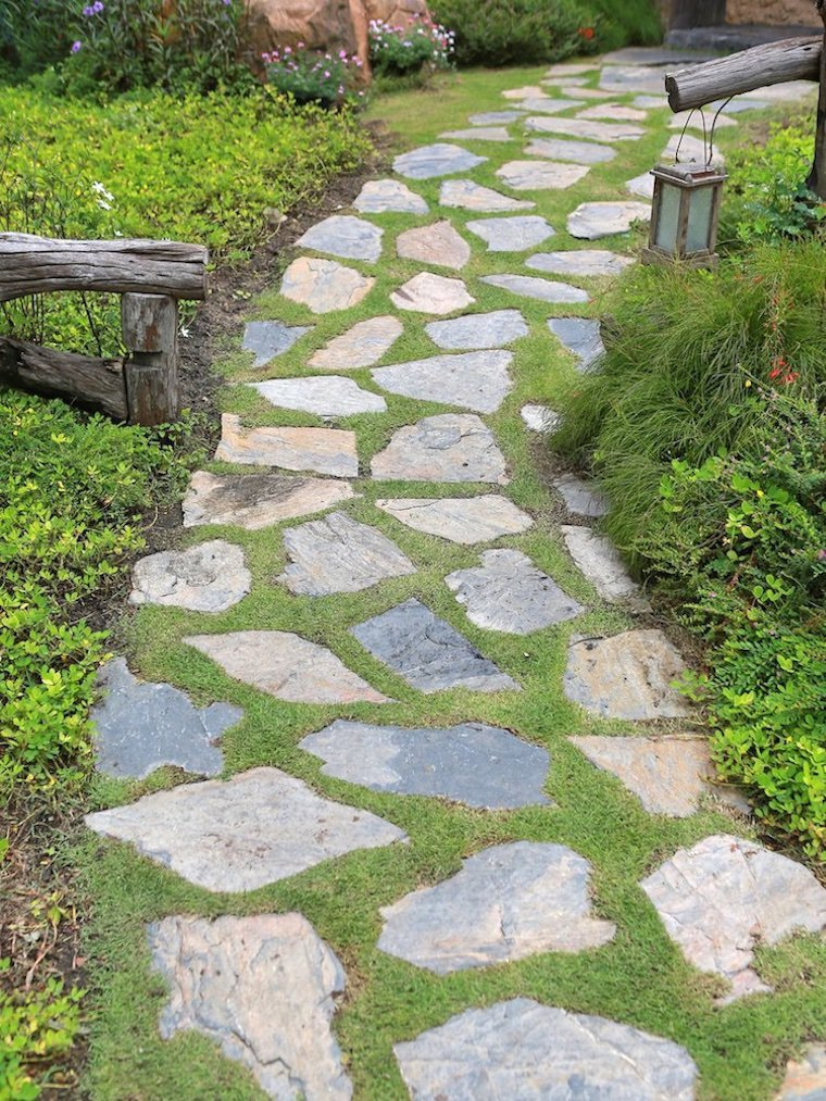 Patio Backyard Walkway Stepping Stones Recognizealeadercom