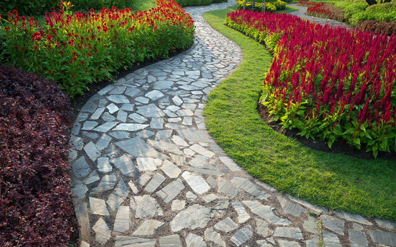 Patio Backyard Walkway Stepping Stones Recognizealeadercom