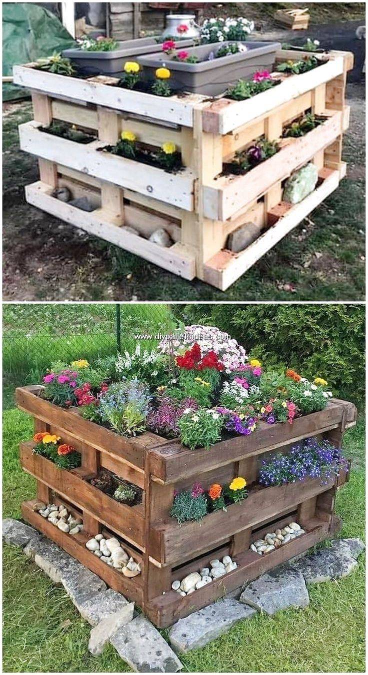 Upright Pallet Raised Beds
