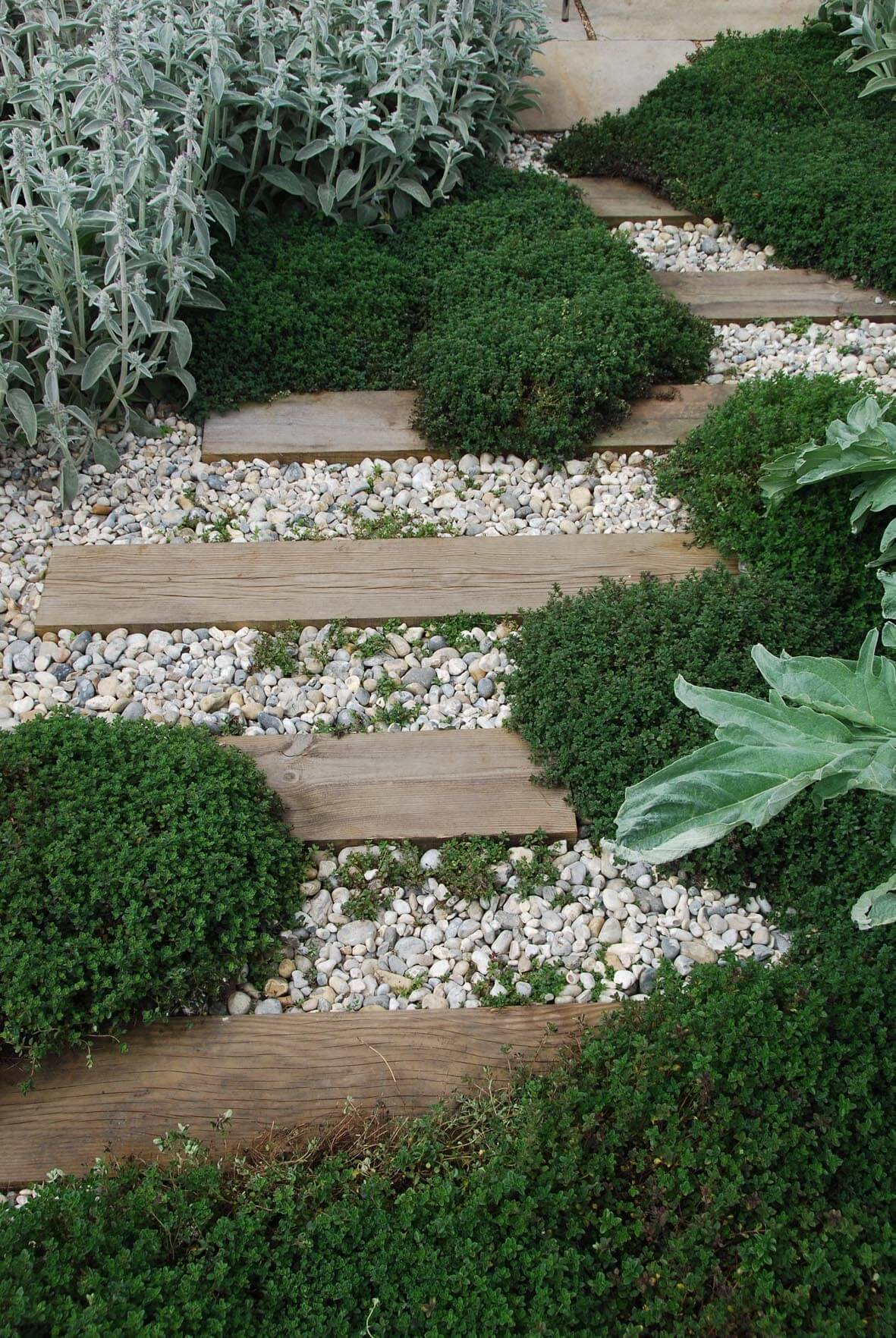 Simple And Affordable Wooden Garden Path Inspirations