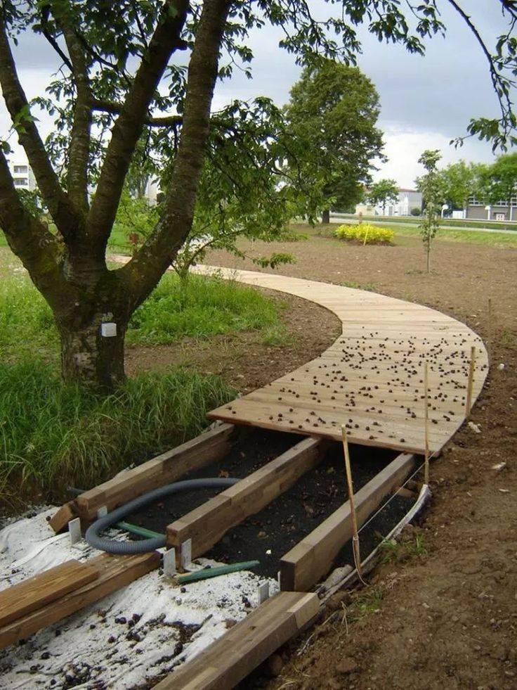 These Rollout Wooden Walkways Set