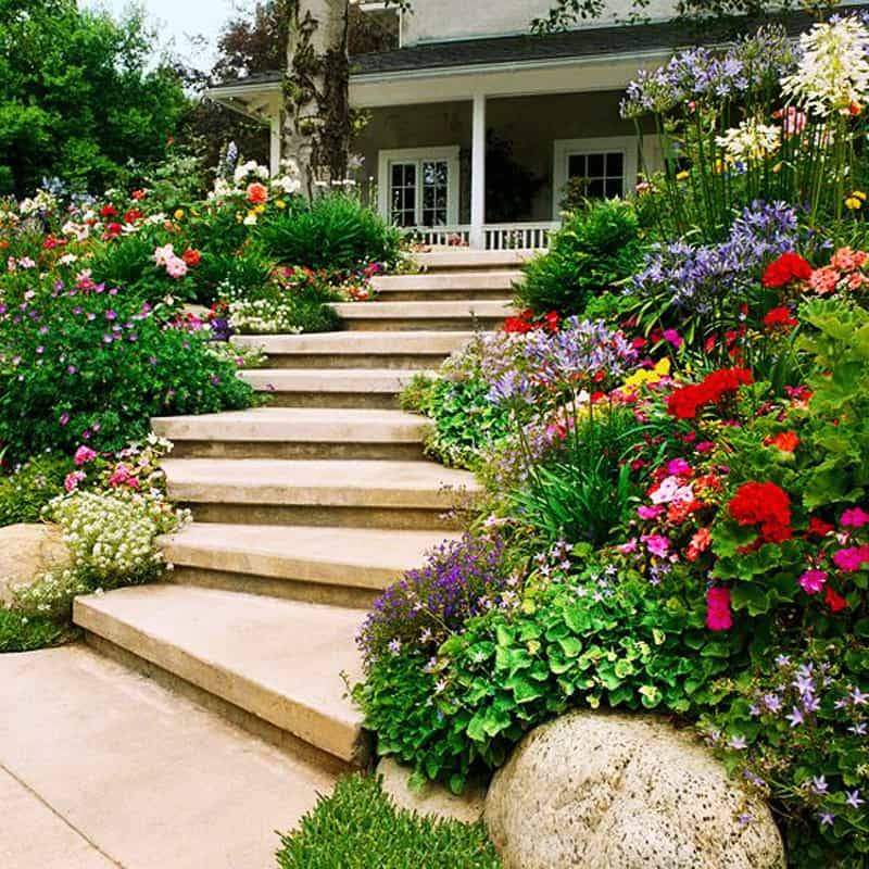 Sloping Garden Design Ideas Quiet Corner