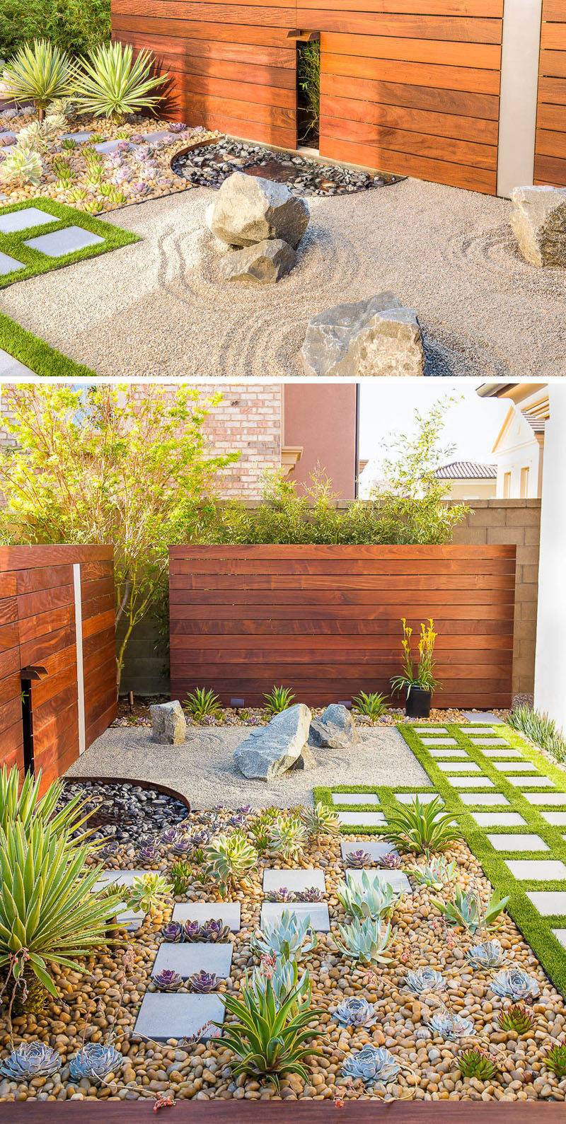 Simple Modern Rock Garden Design Ideas Front Yard