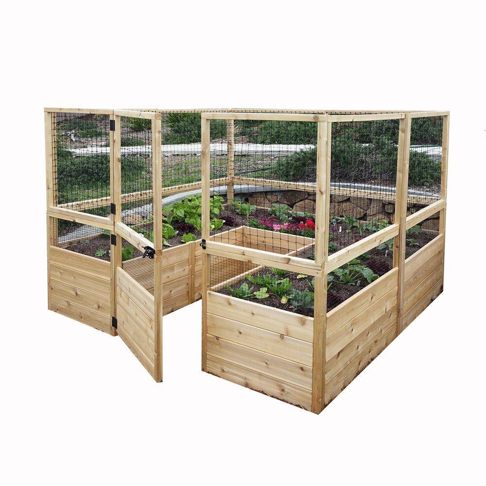 Raised Garden Bed Elevated Wood Planter Box Stand